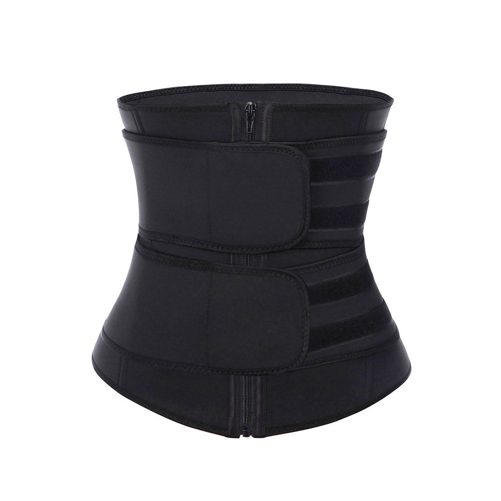 Double Belt Neoprene Zipper Waist Trainer With Thermo Technology