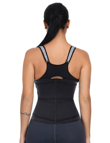 Double Belt Neoprene Zipper Waist Trainer With Thermo Technology