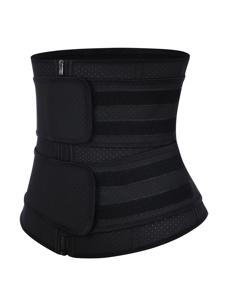 7 Steel Boned 2 Belts Waist Cincher Large Latex