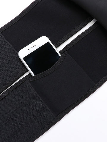 Latex Double Belt Plus Size Waist Trainer With Pocket