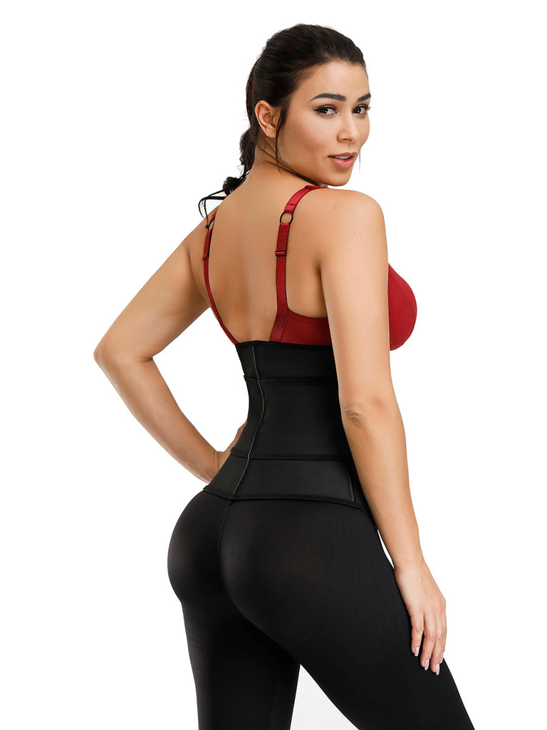 3 Rows Hooks Latex Waist Cincher Belt Tummy Training