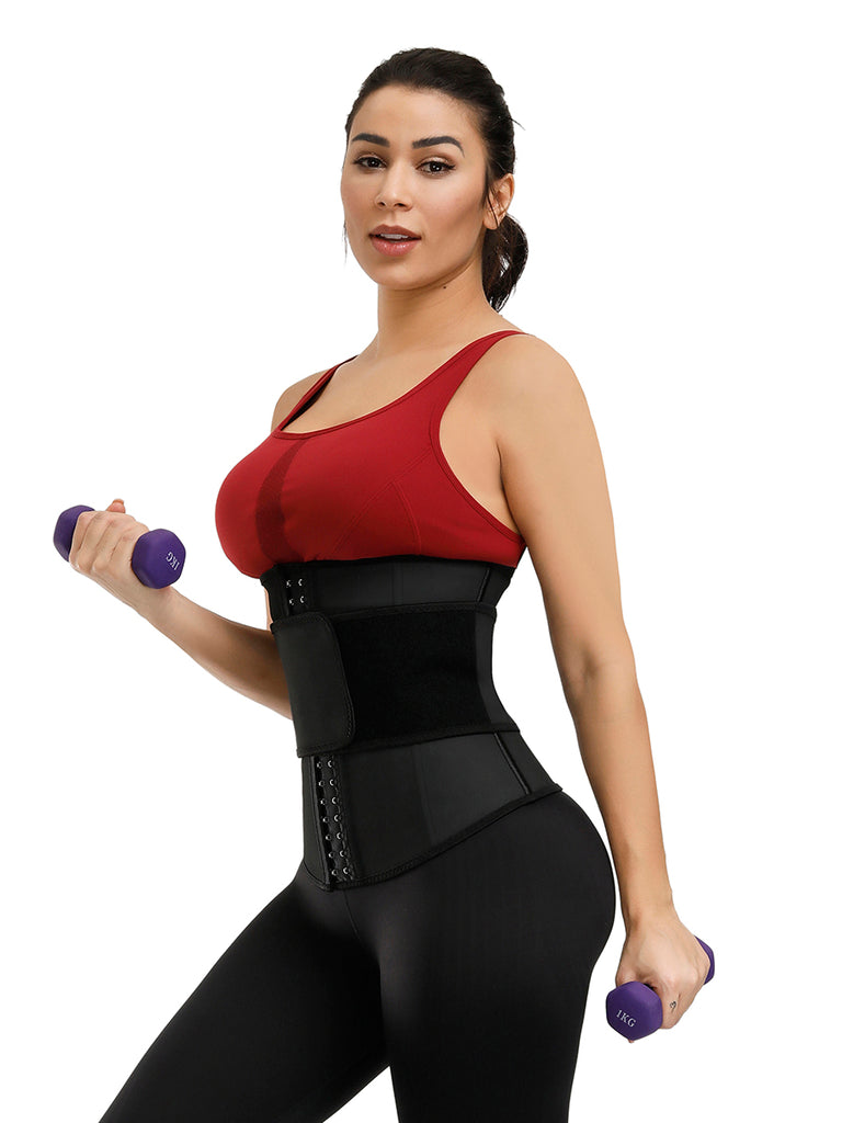 3 Rows Hooks Latex Waist Cincher Belt Tummy Training