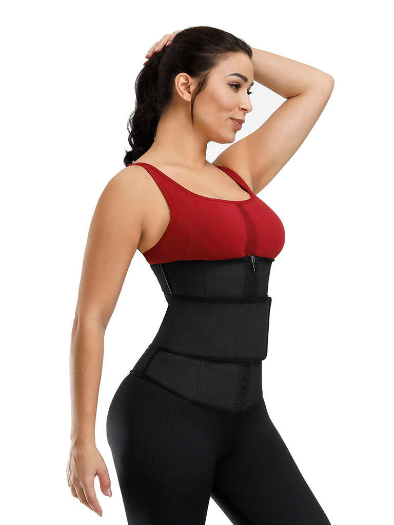3 Rows Hooks Latex Waist Cincher Belt Tummy Training