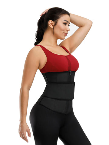 3 Rows Hooks Latex Waist Cincher Belt Tummy Training