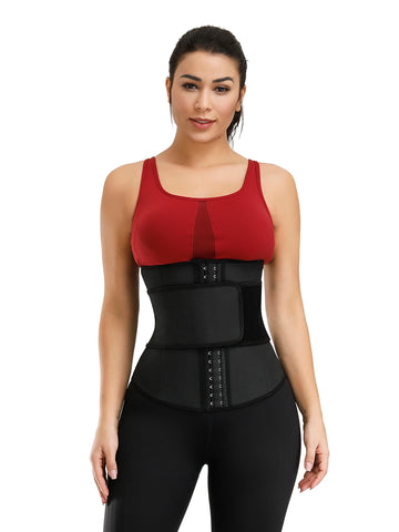 3 Rows Hooks Latex Waist Cincher Belt Tummy Training