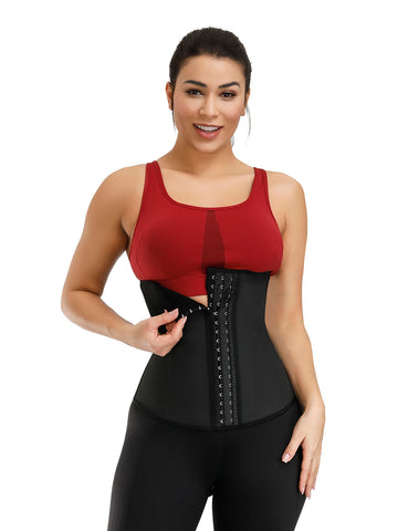 3 Rows Hooks Latex Waist Cincher Belt Tummy Training