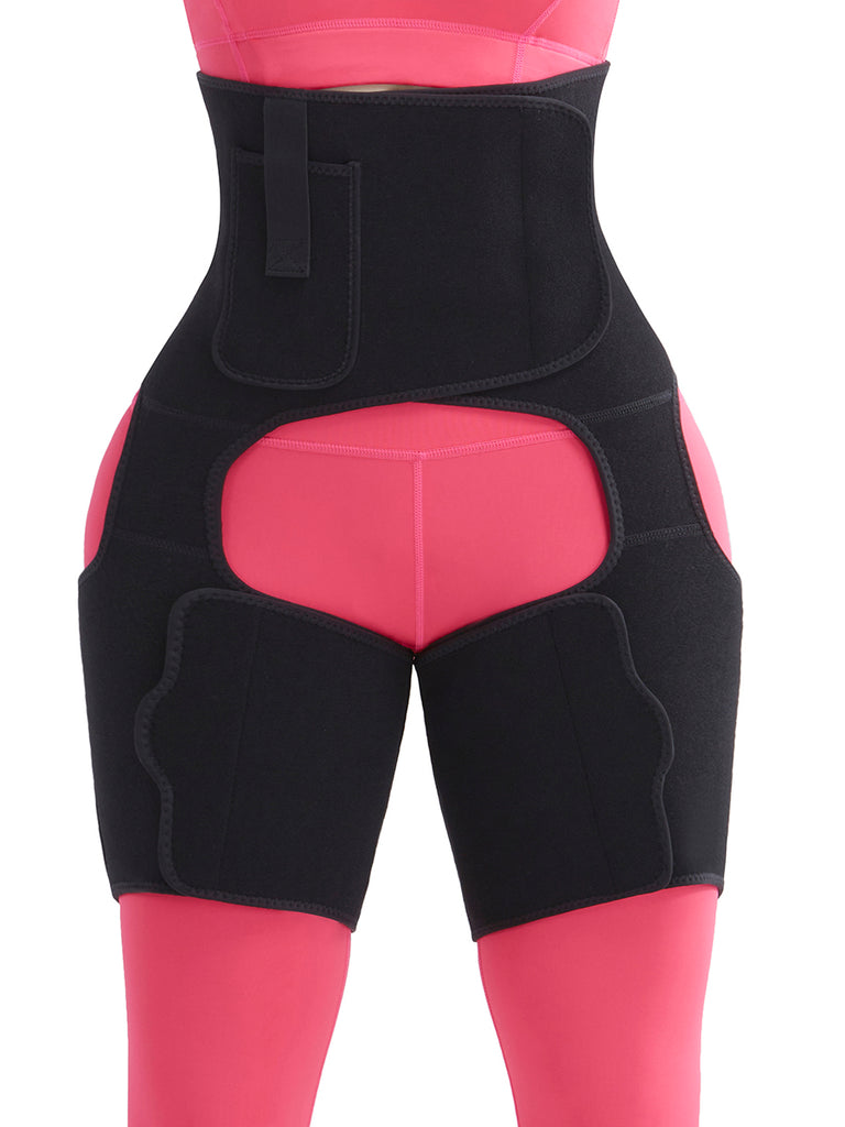 Single Compression Belt with Single Leg Support Waist Trainer Built In Pocket Single Compression Belt with Single Leg Support Waist Trainer Built In Pocket