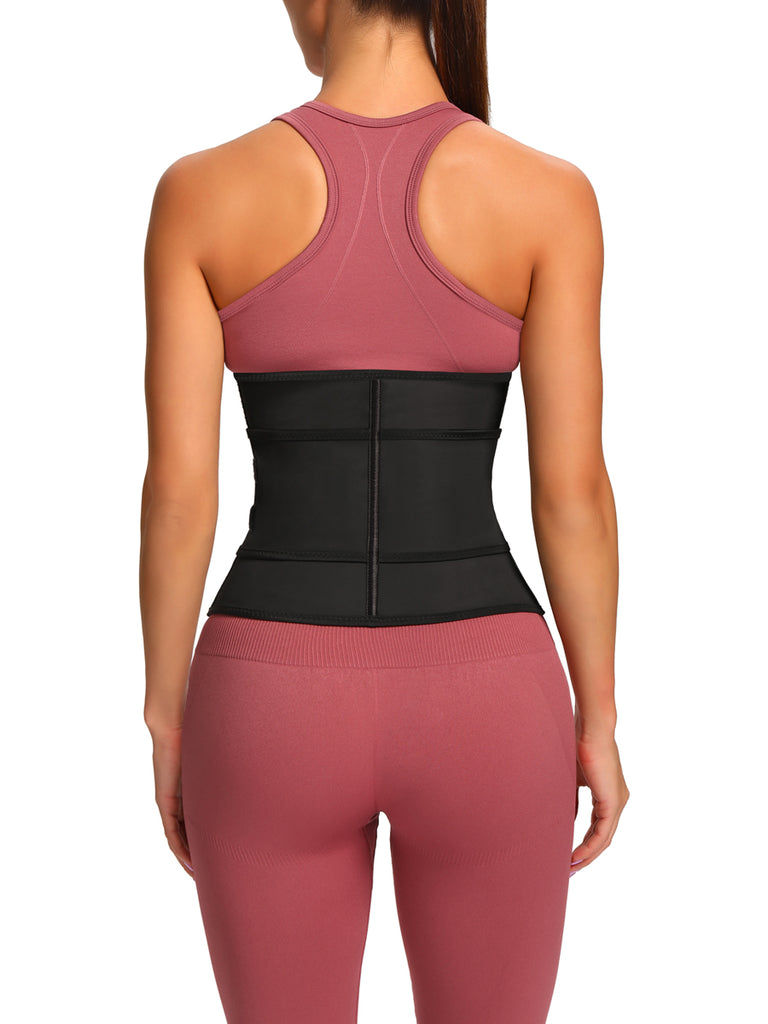 Zippered Latex Waist Cincher Belt High Compression
