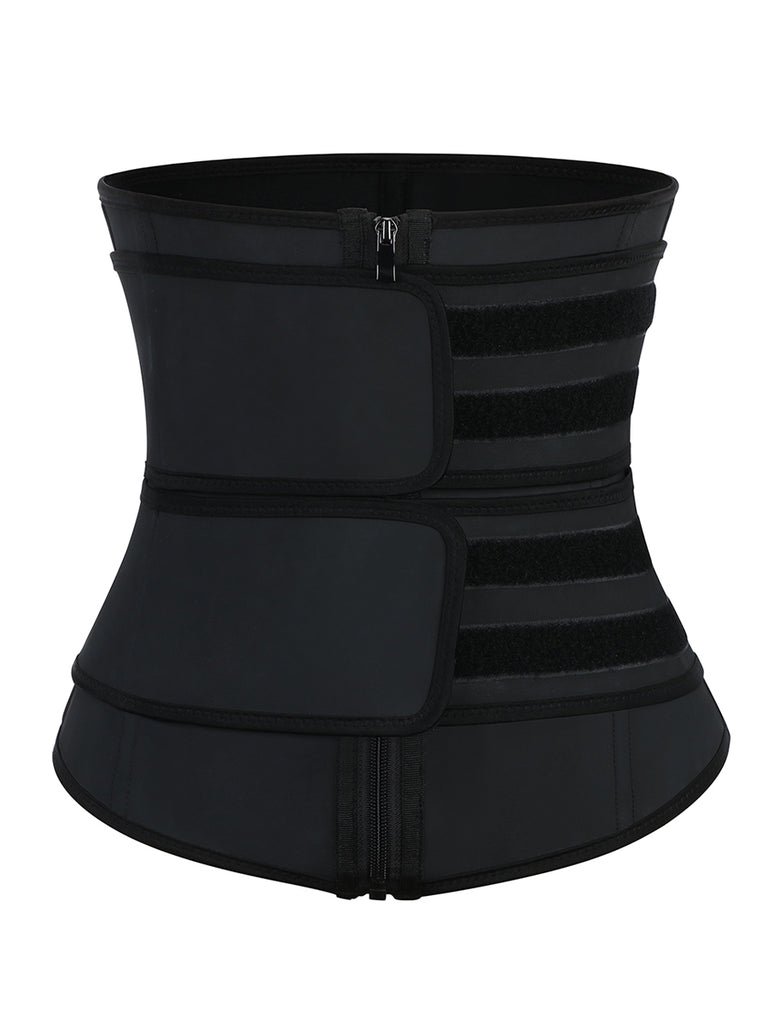 Latex Waist Trainer Detachable Double Belts 7 Steel Bones