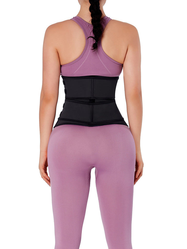 Latex Waist Trainer Detachable Double Belts 7 Steel Bones