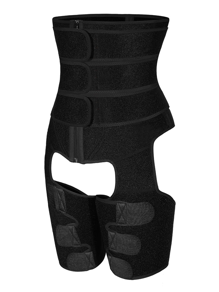 3 Belts Tummy And Thigh Shaper Neoprene Waist Control