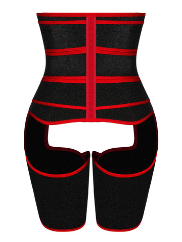 3 Belts Tummy And Thigh Shaper Neoprene Waist Control