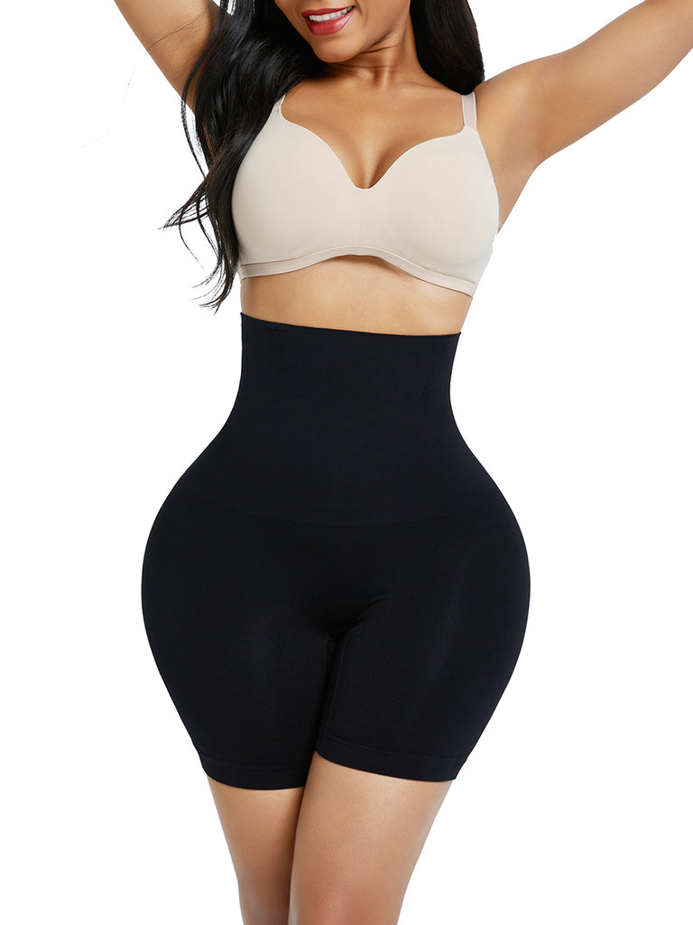Seamless High Waist Mid-Thigh Shaper Shorts Tummy Training