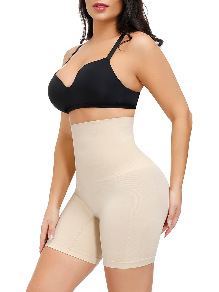 Seamless High Waist Mid-Thigh Shaper Shorts Tummy Training