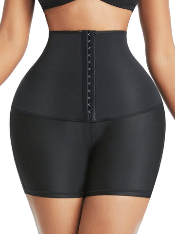 Neoprene Sweat Shorts Hook And Eye Closure Abdominal Control
