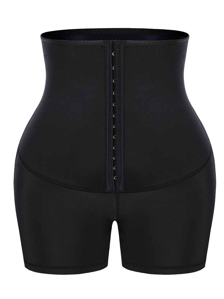 Neoprene Sweat Shorts Hook And Eye Closure Abdominal Control
