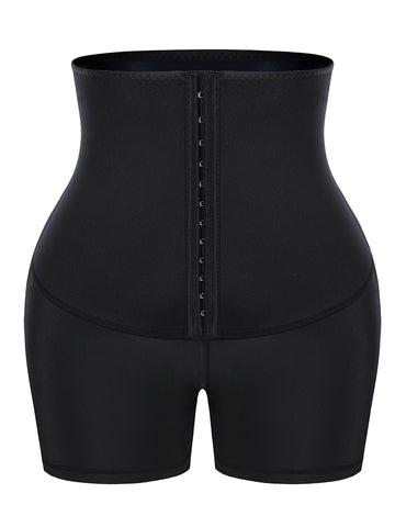 Neoprene Sweat Shorts Hook And Eye Closure Abdominal Control