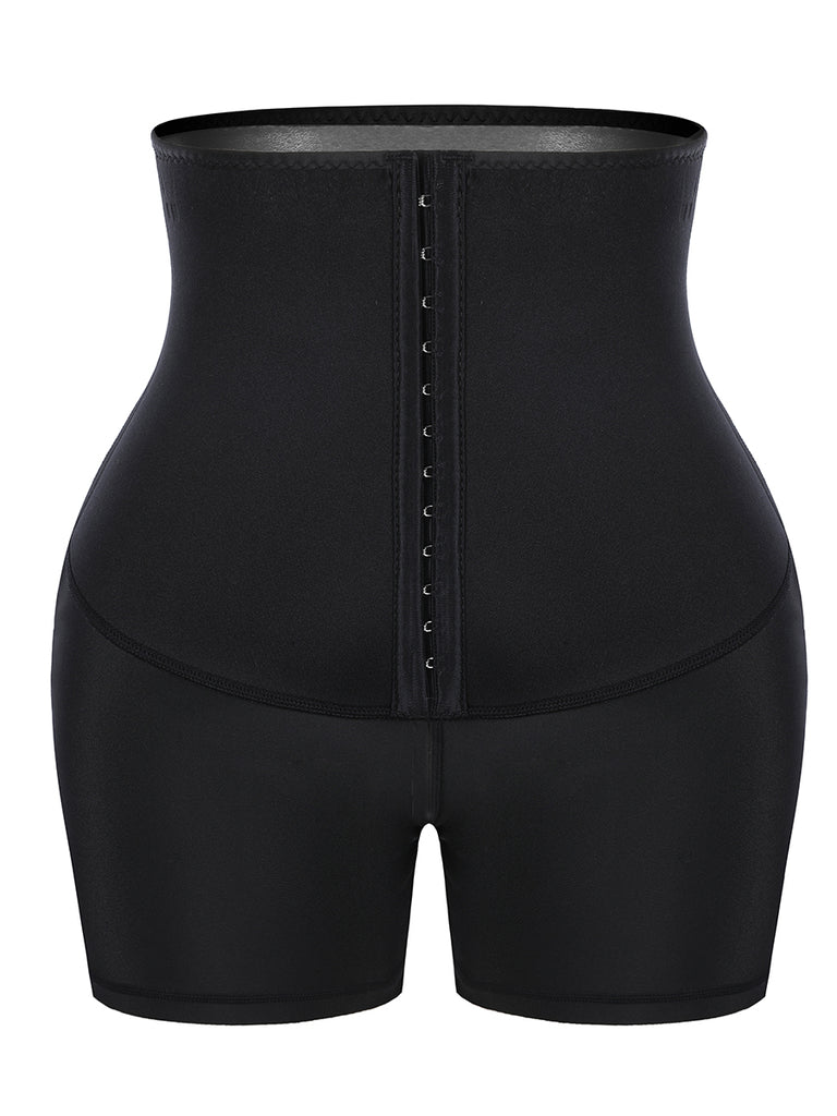 Neoprene Sweat Shorts Hook And Eye Closure Abdominal Control