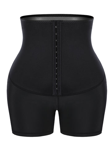 Neoprene Sweat Shorts Hook And Eye Closure Abdominal Control
