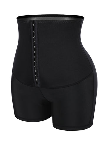 Neoprene Sweat Shorts Hook And Eye Closure Abdominal Control