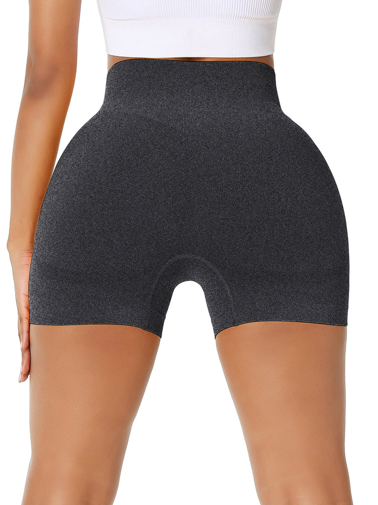 Stretchable High Waist Gym Shorts