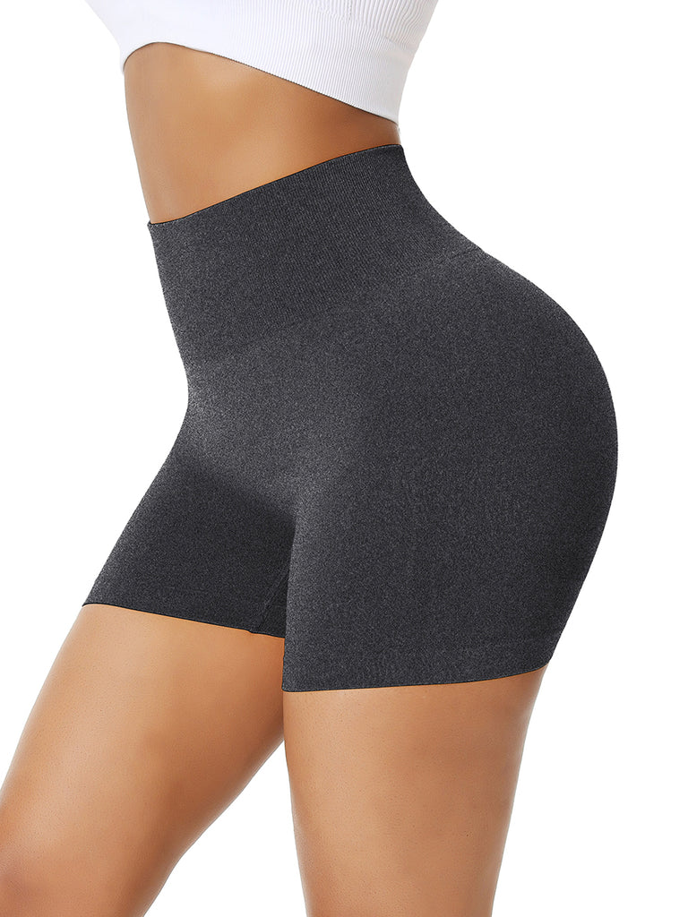 Stretchable High Waist Gym Shorts
