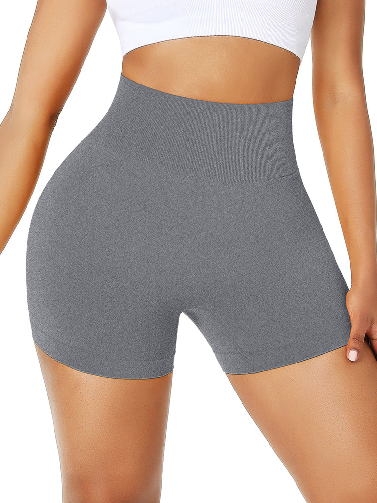 Stretchable High Waist Gym Shorts