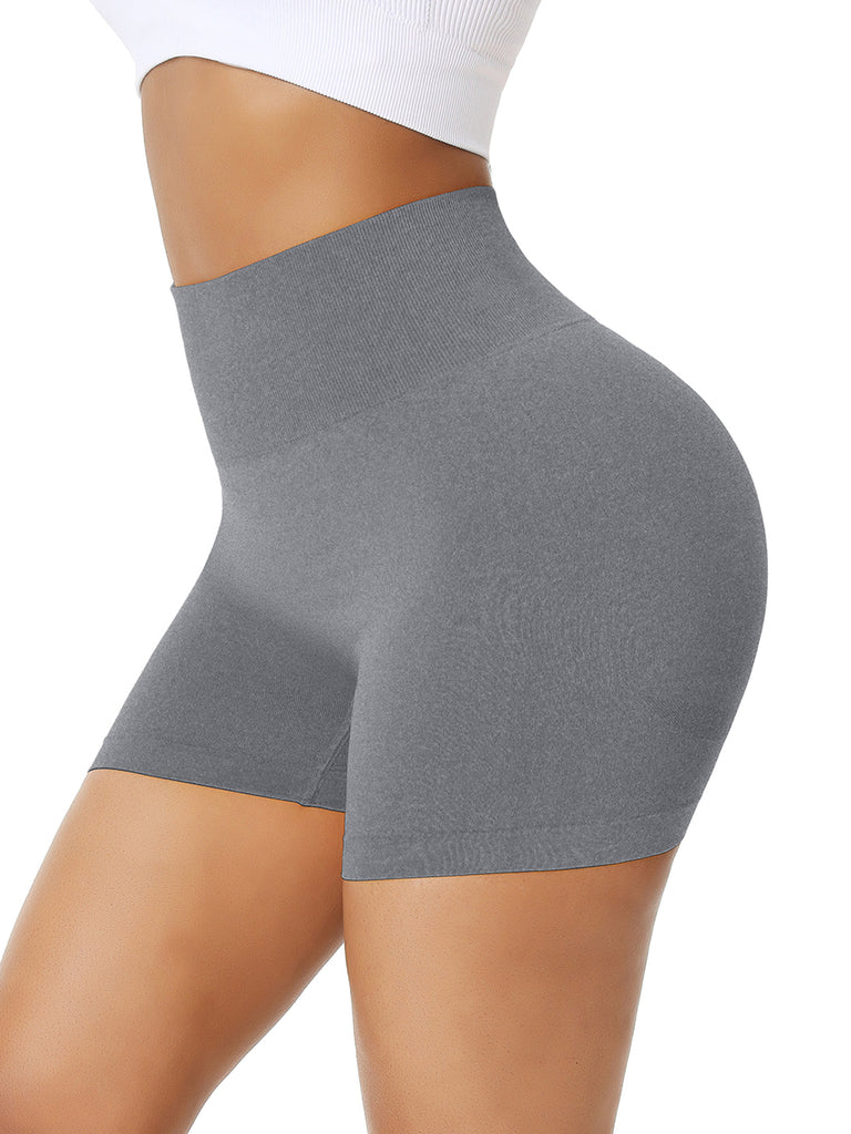 Stretchable High Waist Gym Shorts