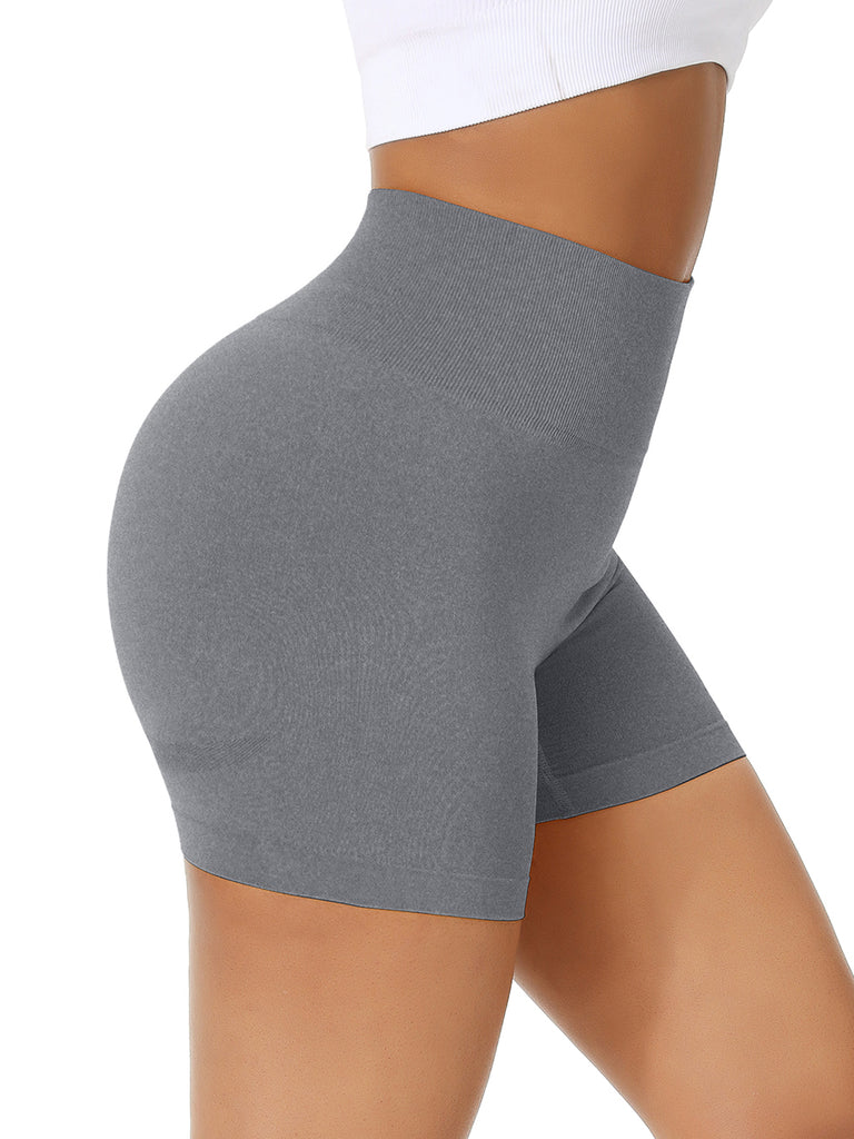 Stretchable High Waist Gym Shorts