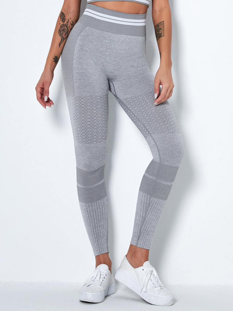 Fitted Wide Waistband Full Length Sports Leggings Athletic Comfort