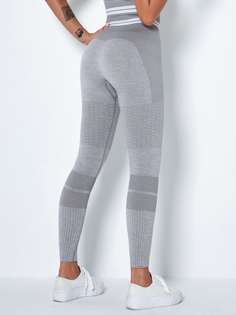 Fitted Wide Waistband Full Length Sports Leggings Athletic Comfort