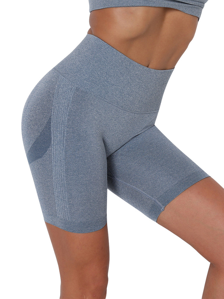 Yoga Shorts Dark Gray High Waist Kinetic Fashion
