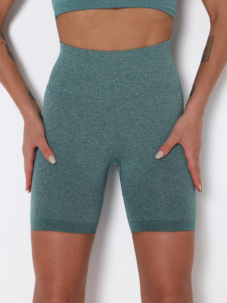 Yoga Shorts Dark Gray High Waist Kinetic Fashion
