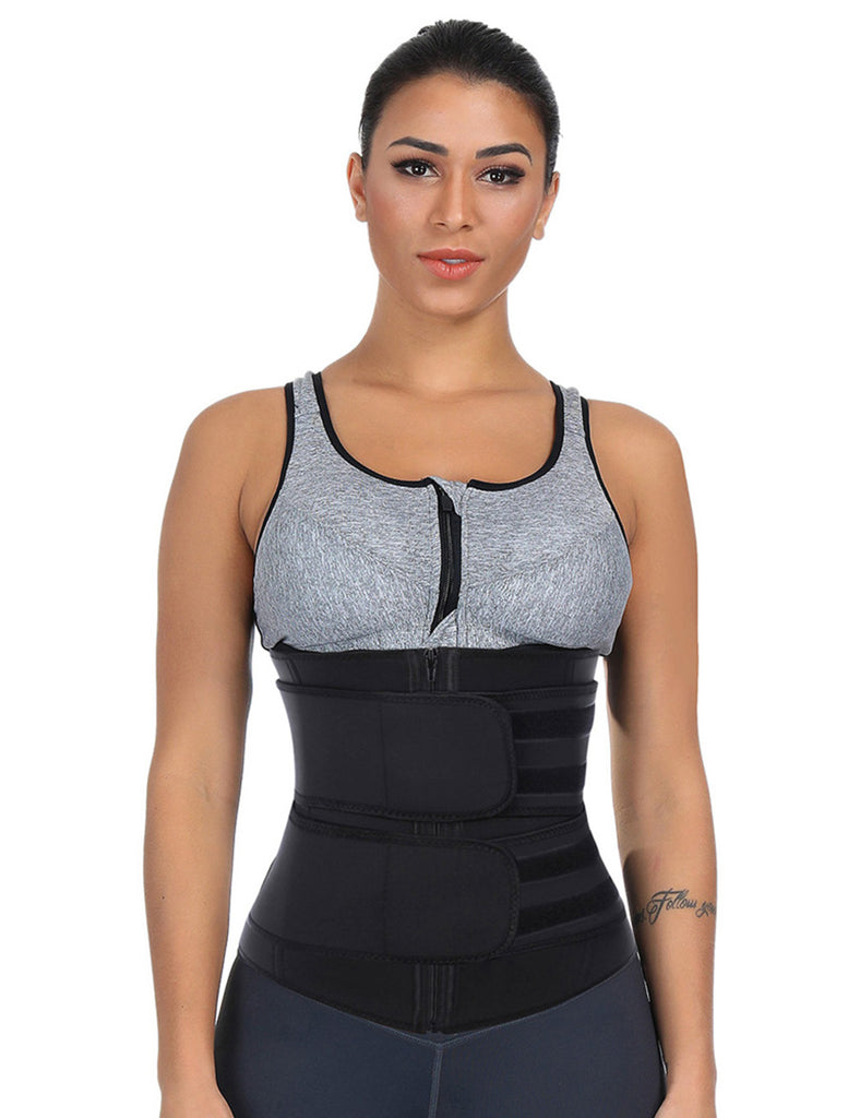 Double Belt Neoprene Zipper Waist Trainer With Thermo Technology