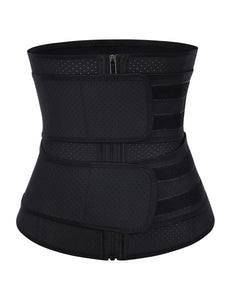 7 Steel Boned 2 Belts Waist Cincher Large Latex