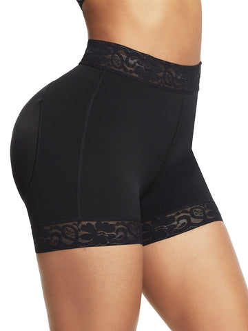 Supportive High Waist Lace Butt Enhancer Panty Curve-Creating