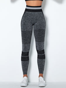Fitted Wide Waistband Full Length Sports Leggings Athletic Comfort