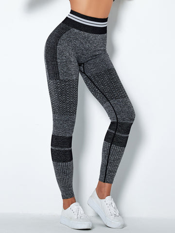 Fitted Wide Waistband Full Length Sports Leggings Athletic Comfort